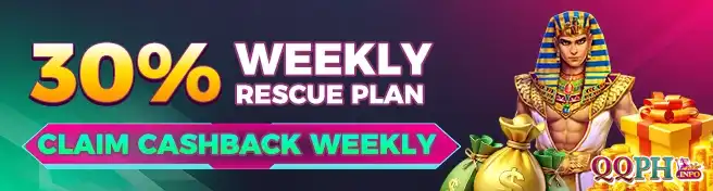 QQPH weekly cashback feature allowing users to reclaim losses as bonus rewards